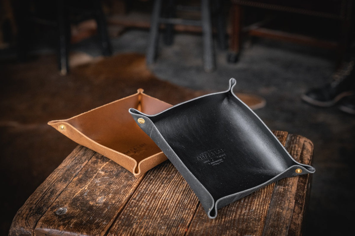 Texas Ostrich Inlaid EDC Valet Tray – Lost Penguin Leather Goods
