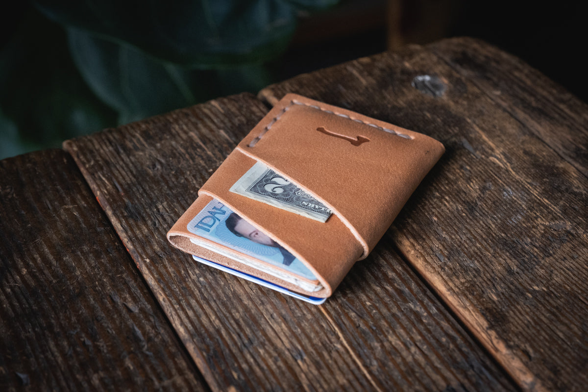 The Port Wallet, Minimal Leather USA Handmade Wallet Black