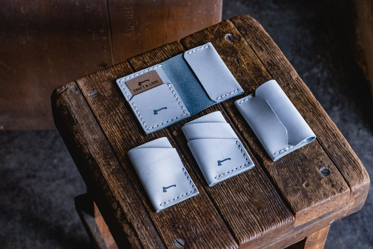 Ghost Blue Limited Edition Handmade Leather Wallets Craft and Lore