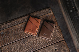 Port Wallet, Compact Slim Horween Chromexcel Dublin Leather Minimal Card Wallet Handmade Everyday Carry