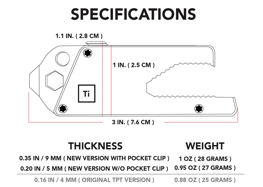 TPT Slide : Titanium Pocket Tool