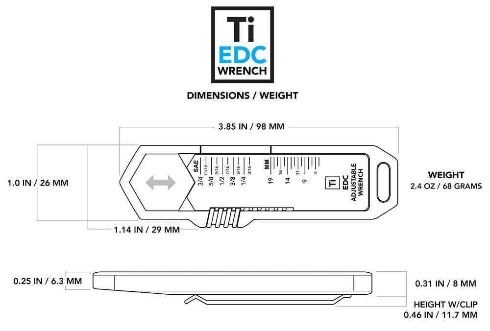 Ti EDC Wrench