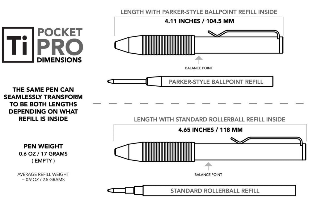 Ti Pocket Pro : The Auto Adjusting EDC Pen