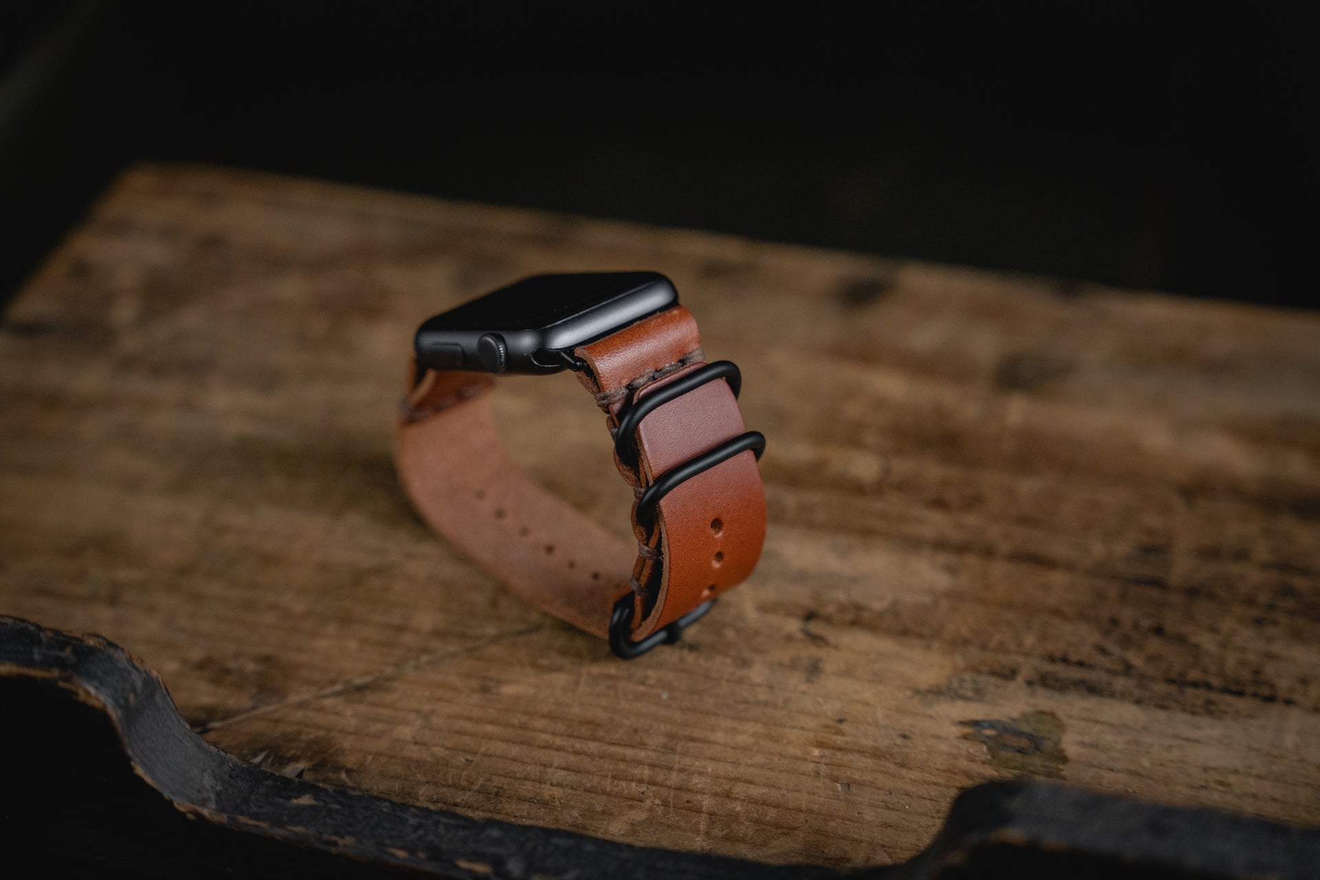 Apple Watch Leather NATO watchstrap handmade durable watchband