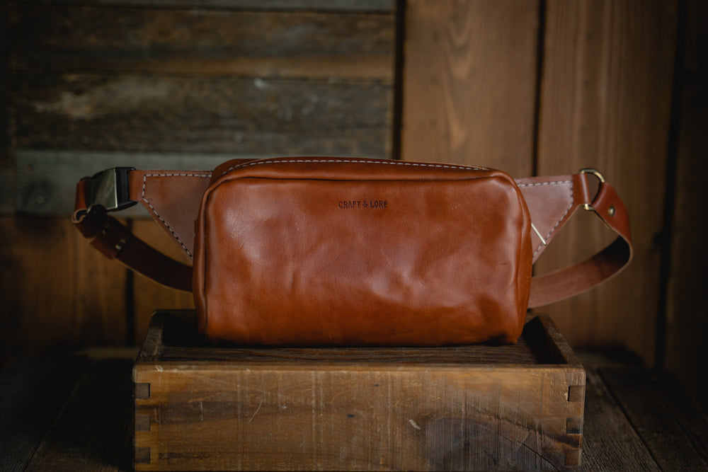 Drifter Sling Bag handmade leather fanny pack for daily carry