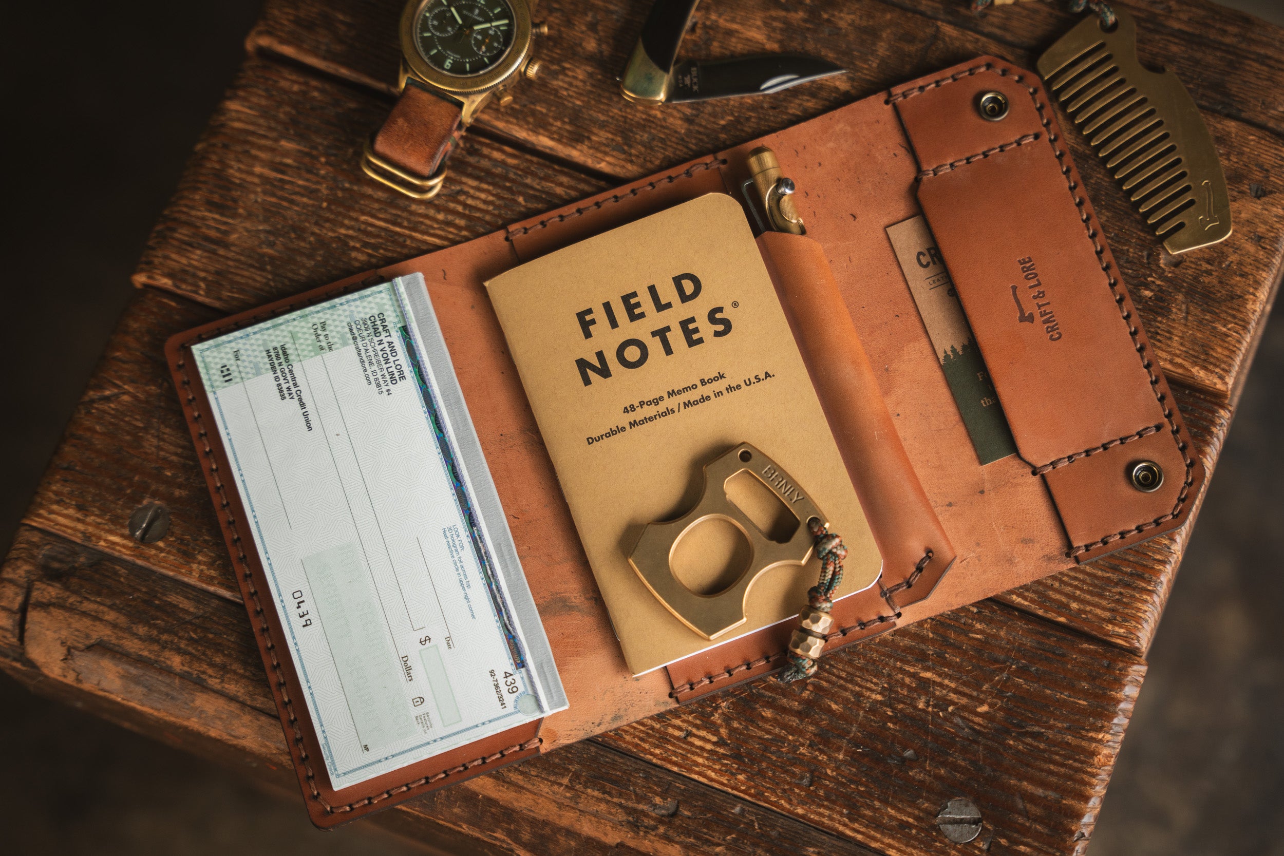 The Ledger Wallet, Handmade Horween Shell Cordovan Leather Business ...