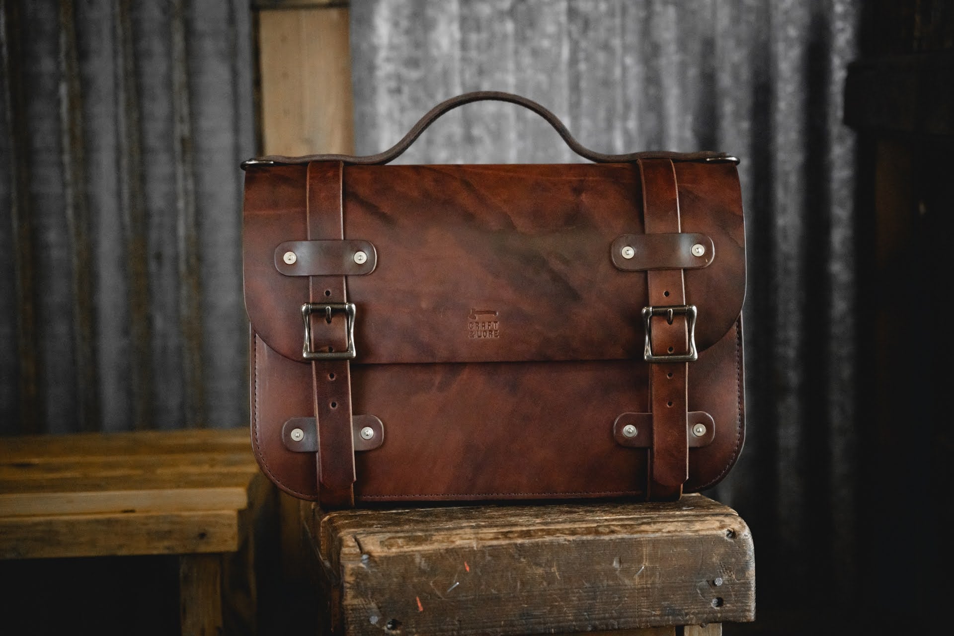 Inlander Briefcase, Quality USA Handmade Sturdy Leather Briefcase