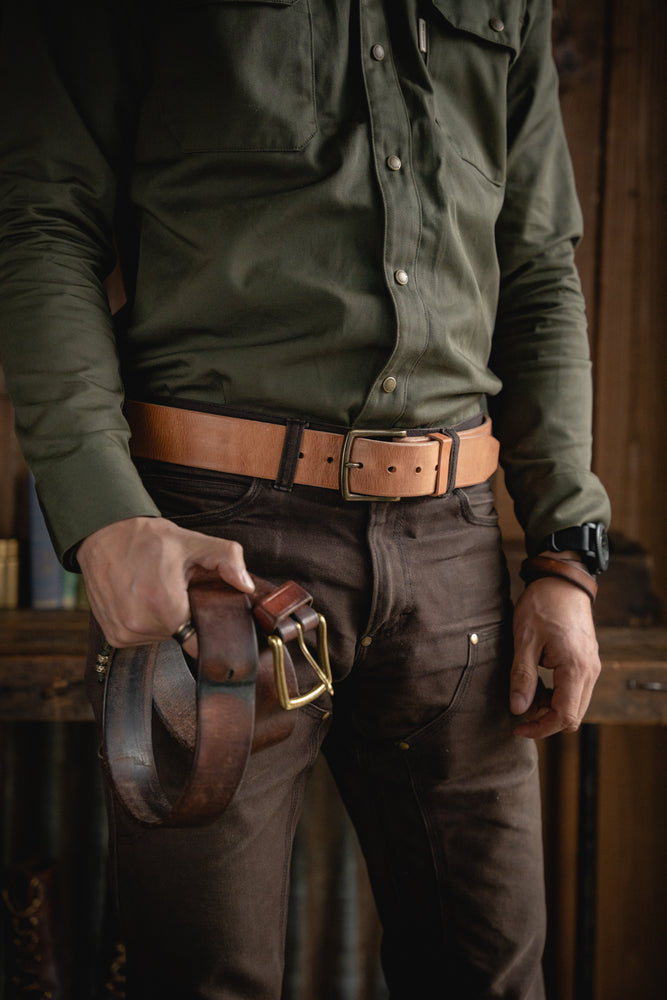 Craft Natural Leather Belt, Handmade American Thick Belt – Craft