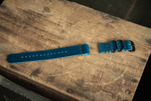 Leather Watch Strap Blue