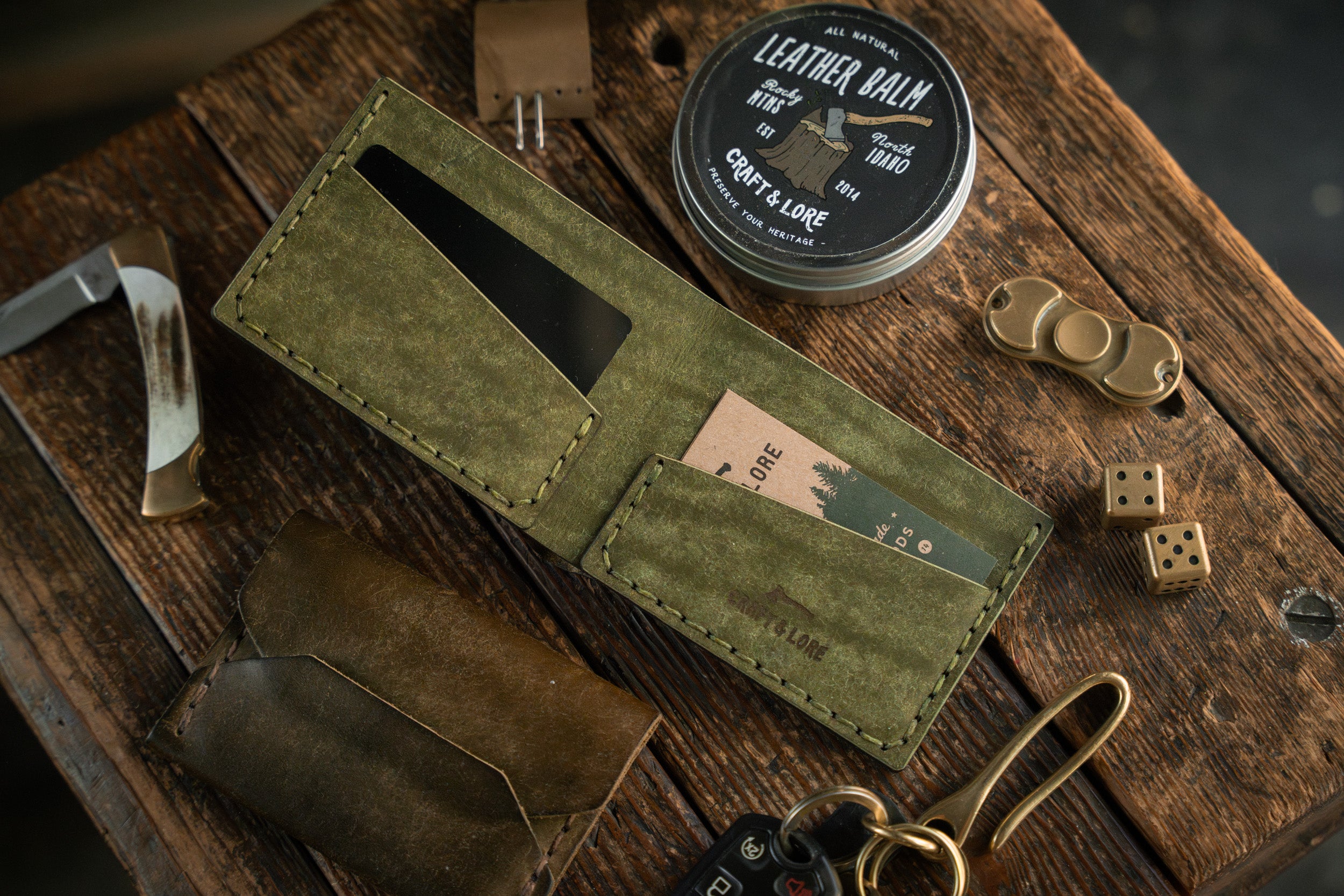 Pueblo Olive Limited Edition Handmade Leather Wallets – Craft and Lore