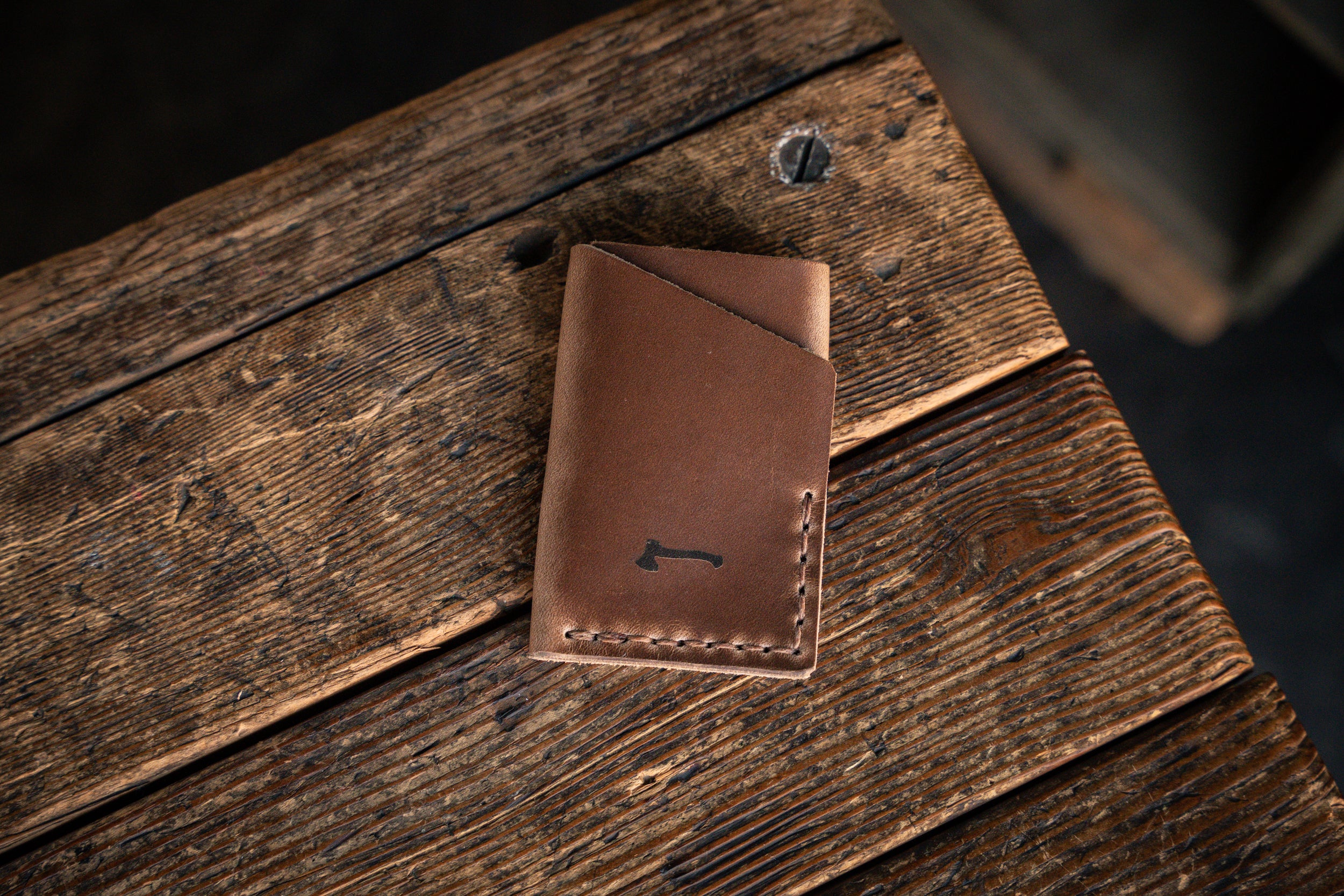 Twobit Wallet, minimal leather card wallet handmade quality USA