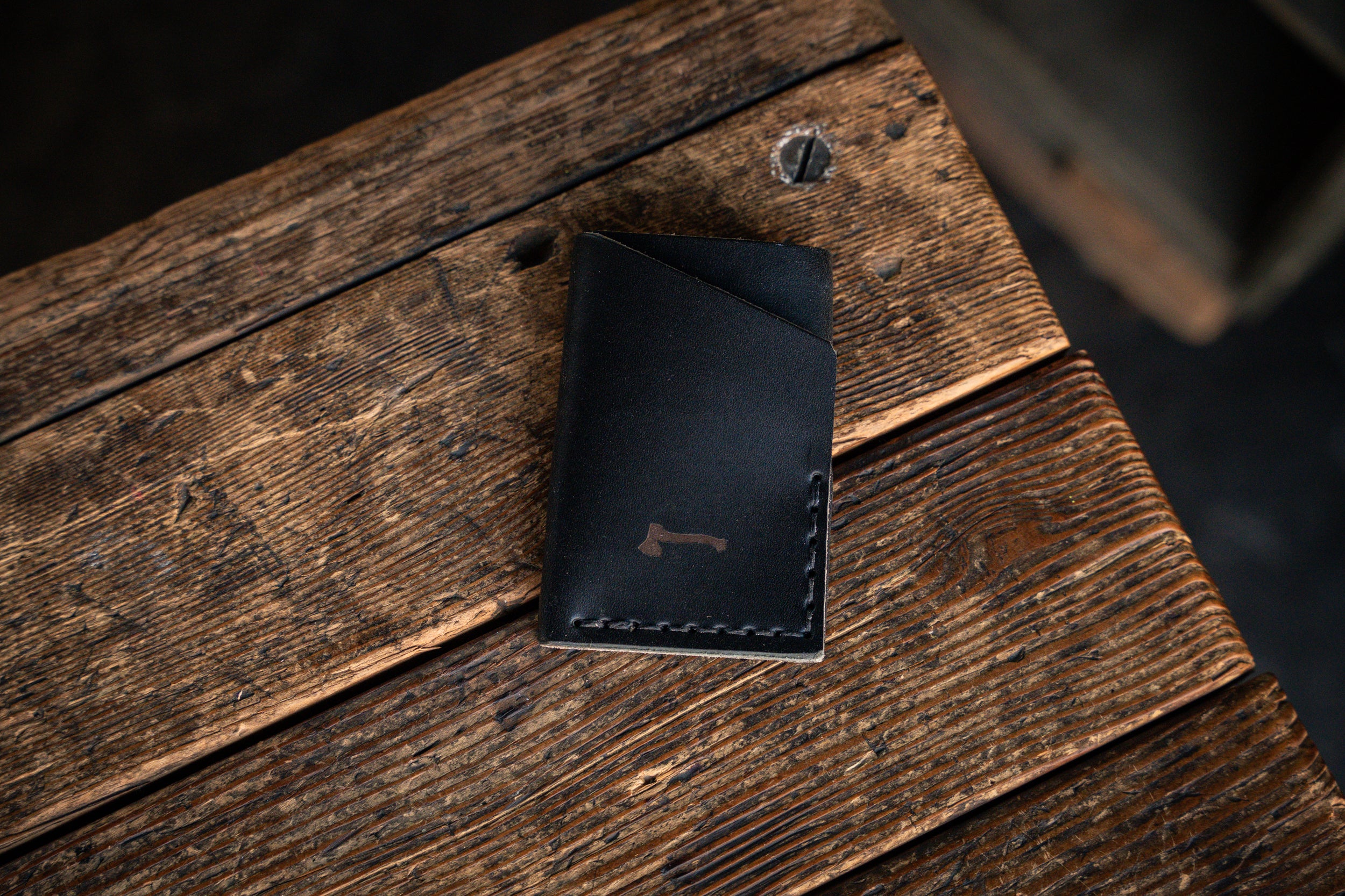 Twobit Wallet, minimal leather card wallet handmade quality USA