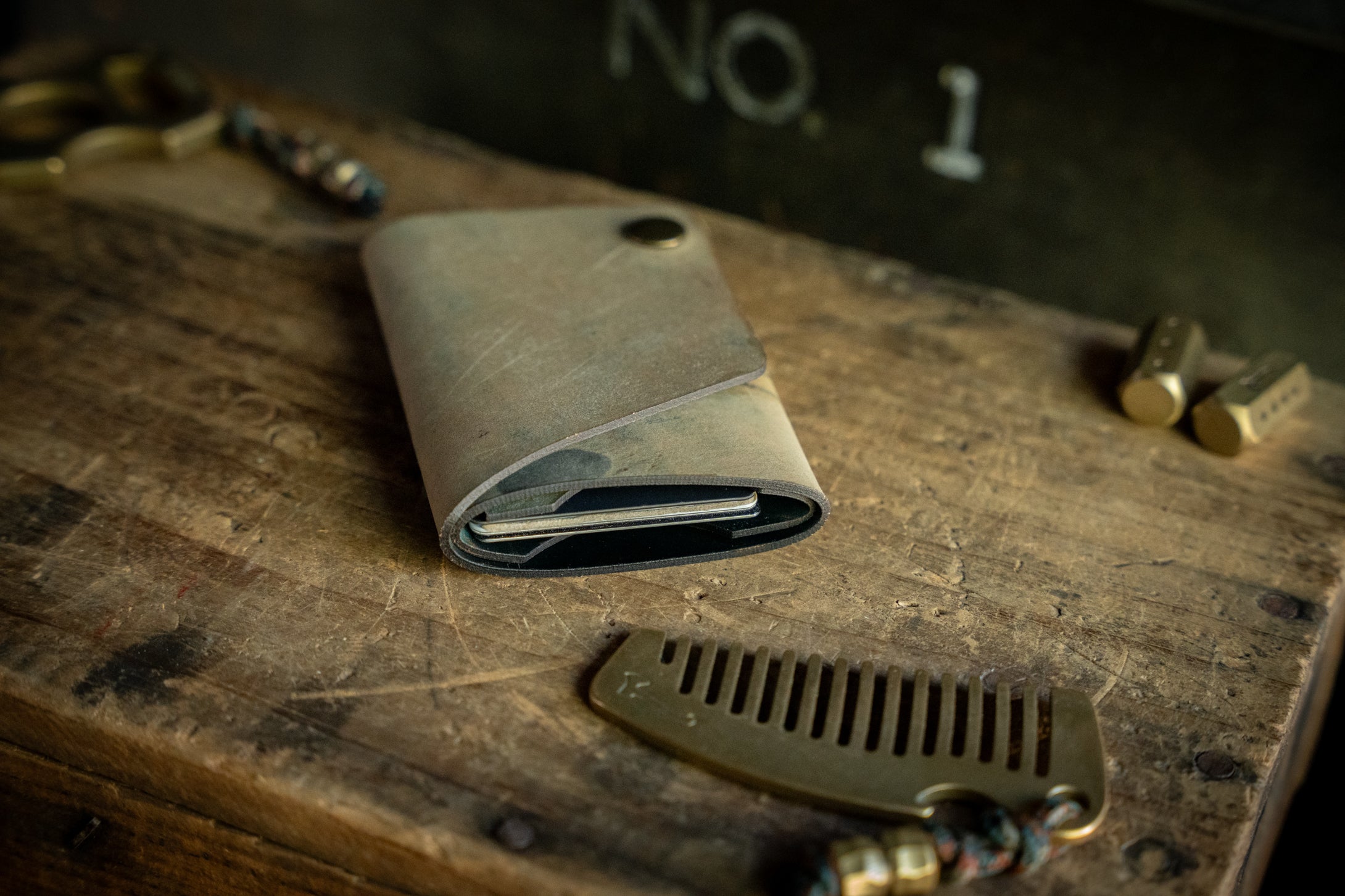 Rollout Wallet Horween Shell Cordovan, minimal handmade leather
