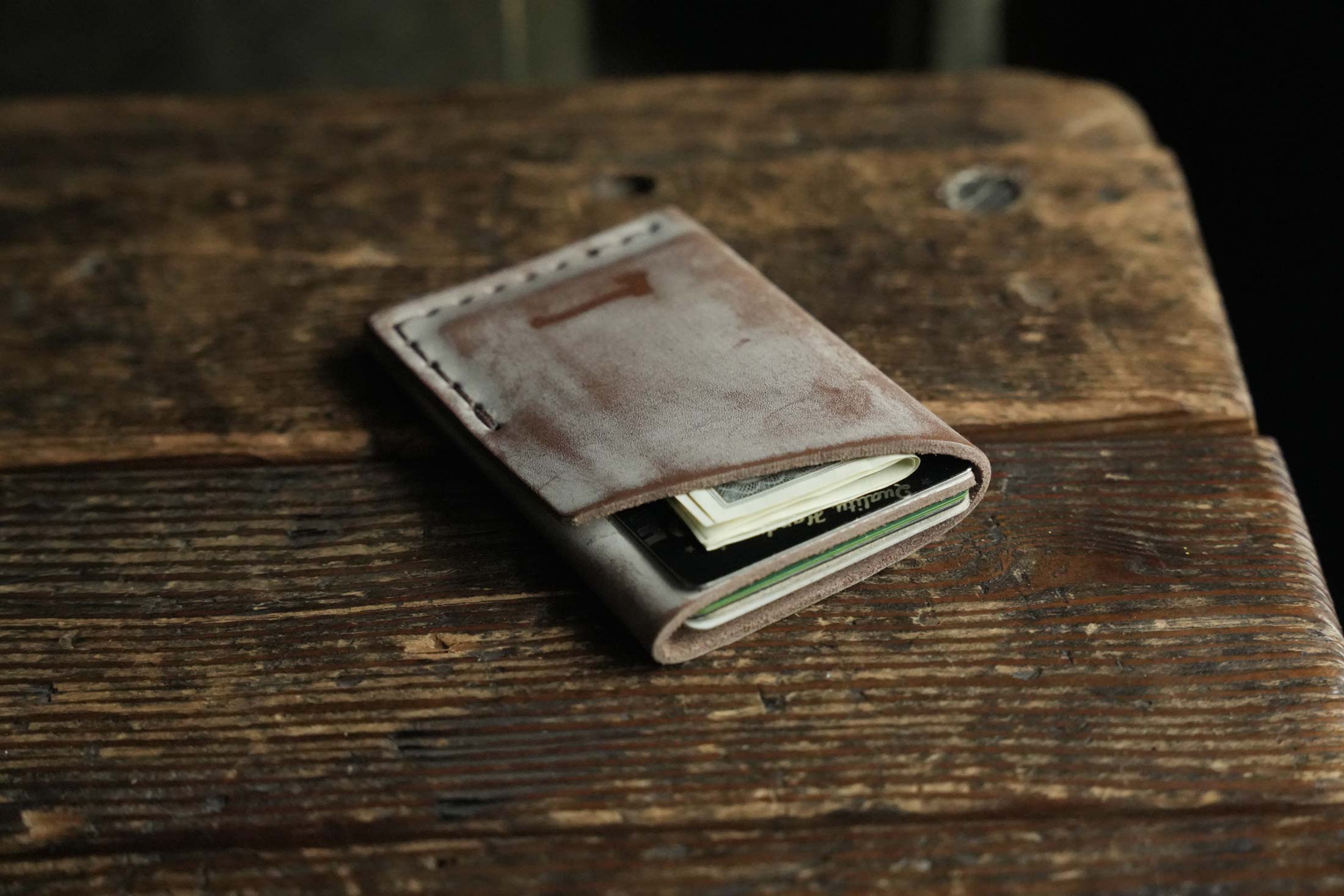 White Orange Ghost Limited Edition Handmade Leather Wallets
