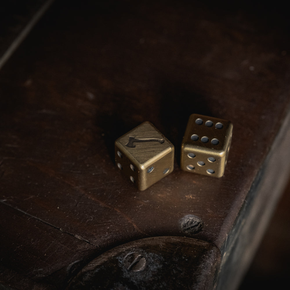 Solid Brass Dice Axmark Craft and Lore