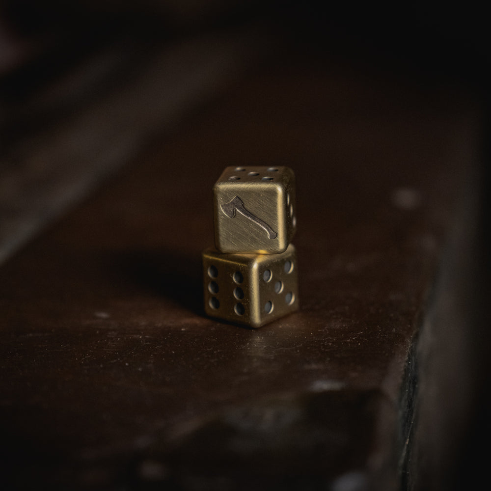 Solid Brass Dice Axmark Craft and Lore