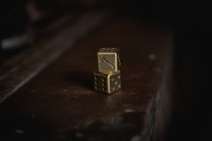 
            
                Load image into Gallery viewer, Solid Brass Dice Axmark Craft and Lore
            
        