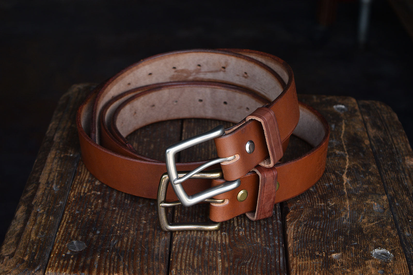 Craft Brown Leather Belt, Handmade American Harness Thick Belt – Craft ...