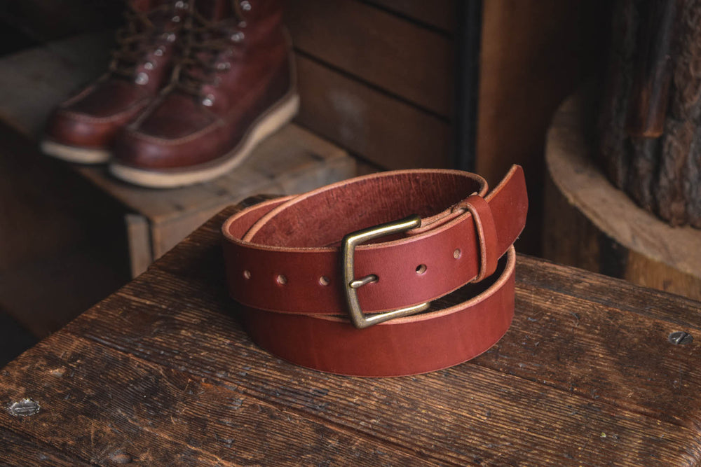 The Mountain Belt Dark Brown. 1.75 Thick Heavy Harness Leather Belt –  Craft and Lore