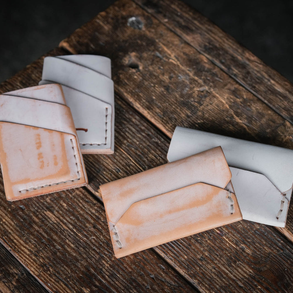 
                  
                    Wallets by Craft and Lore handmade from Ghost Whiskey leather
                  
                