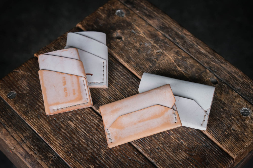 Wallets by Craft and Lore handmade from Ghost Whiskey leather
