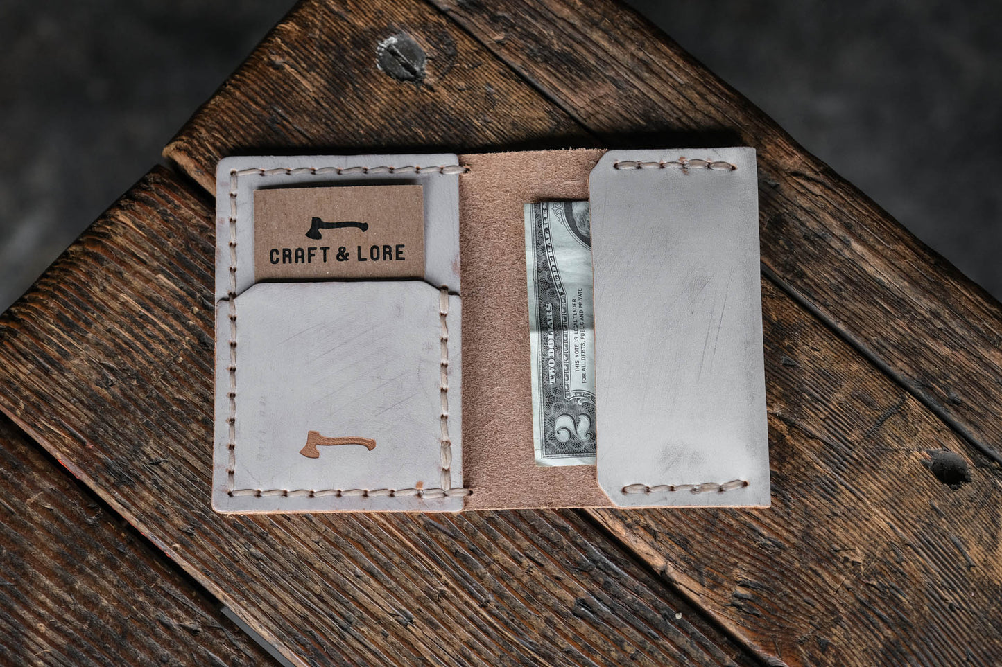Insider Wallet by Craft and Lore handmade from Ghost Whiskey leather