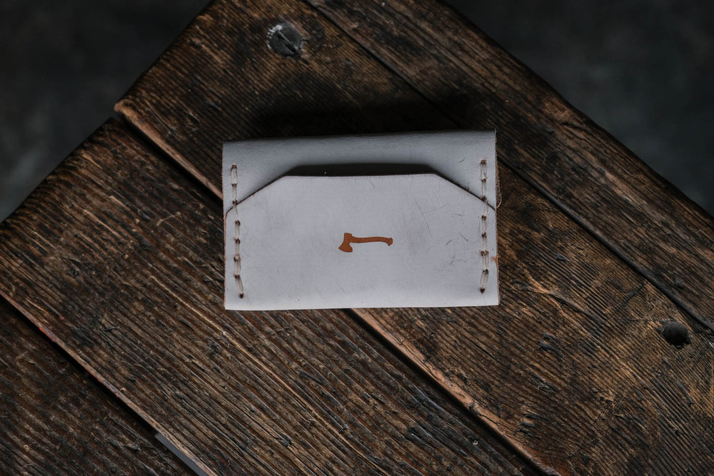 Enfold Card Wallet by Craft and Lore handmade from Ghost Whiskey leather