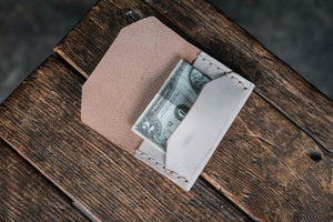 Enfold Card Wallet by Craft and Lore handmade from Ghost Whiskey leather