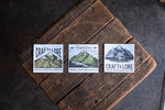 Mountains Cabin River Lake Sticker Matte Quality Craft and Lore Durable Explore Adventure Wander PNW Sticker Design