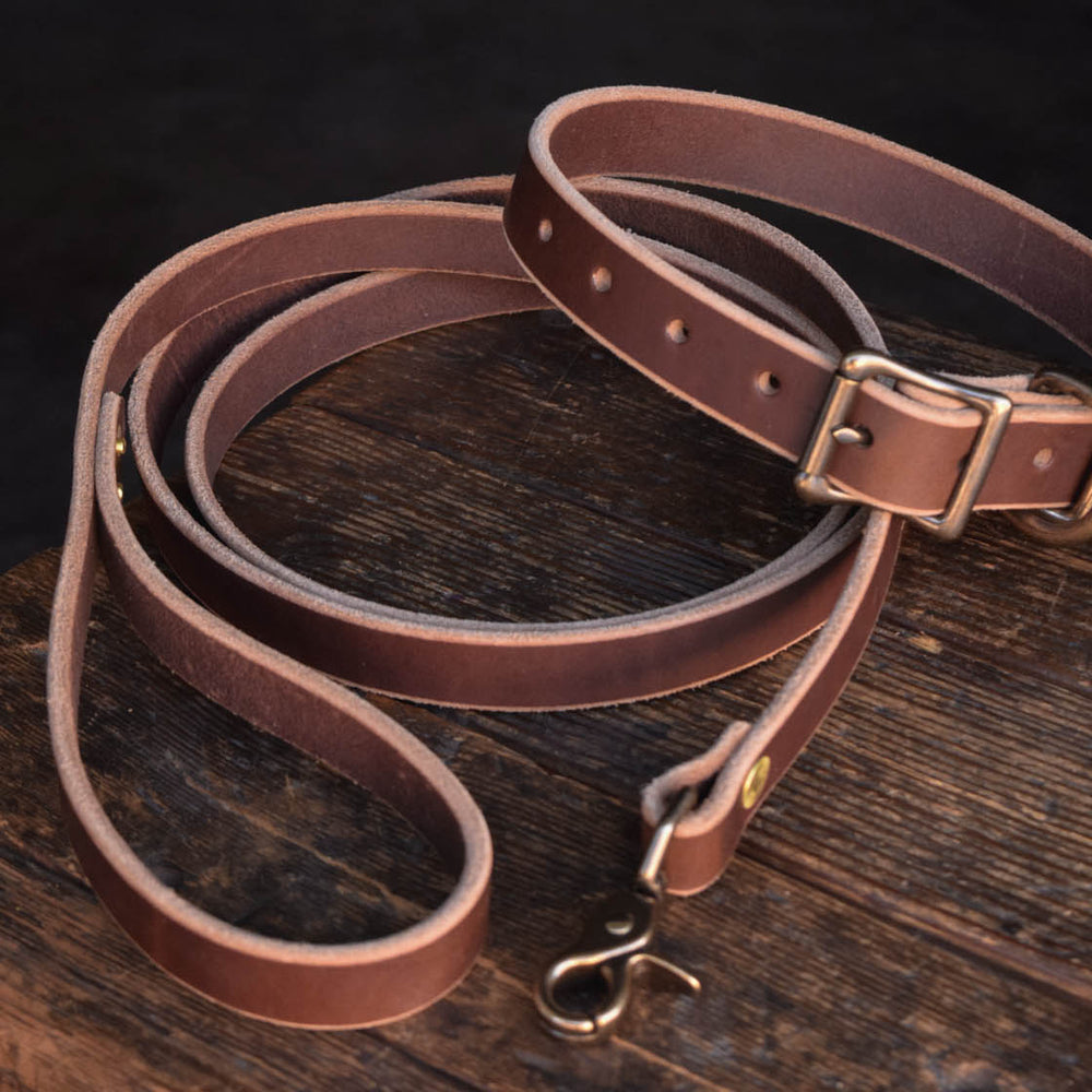 
                  
                    Leather Dog Collar and Leash Handmade Thick Durable Heavy Duty Outdoors Adventure Explore Quality Gear
                  
                
