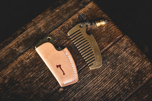 
            
                Load image into Gallery viewer, Solid brass beard comb pocket hair grooming bottle opener everyday carry edc usa made gear 
            
        