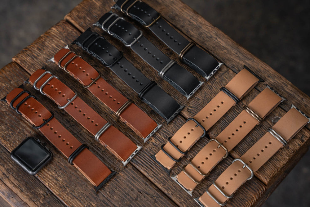 Apple Watch Leather N.A.T.O.Strap Brown