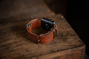Apple Watch Leather N.A.T.O.Strap Brown