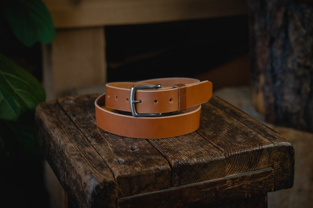 Craft Natural Leather Wide Belt, 1.75 Handmade American Thick Belt – Craft  and Lore