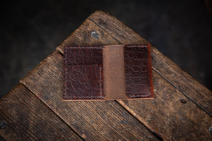 Harvest Gator Limited Run Handmade Leather Card Wallet Craft and Lore