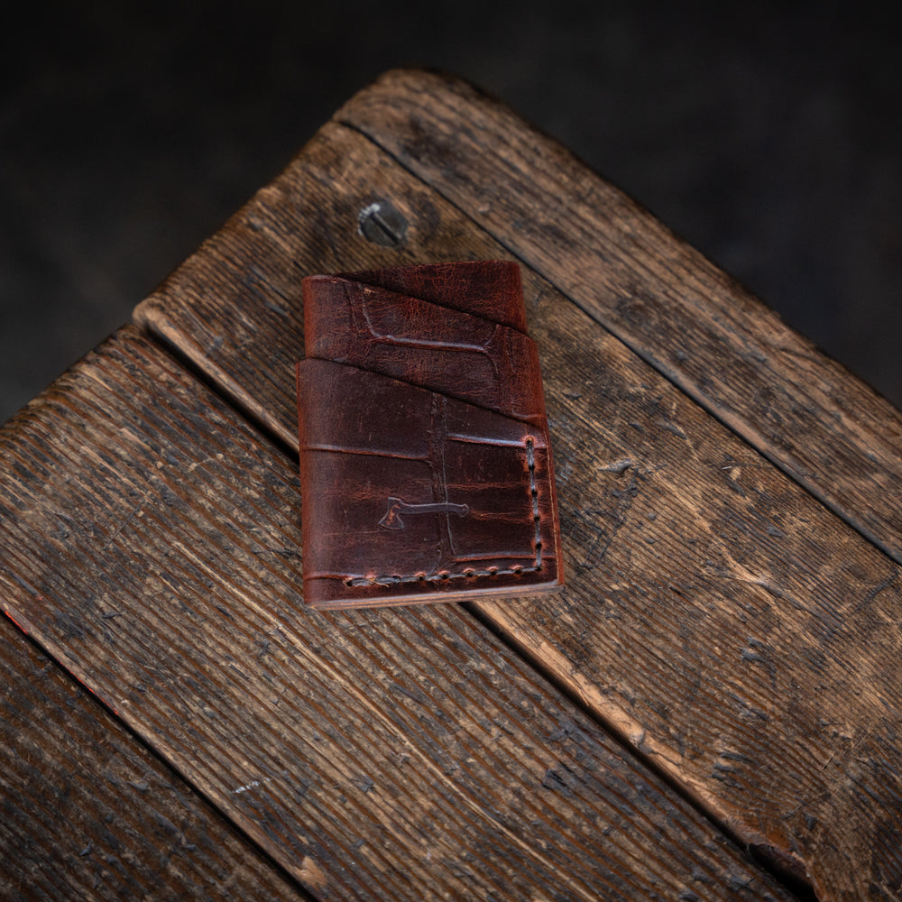Harvest Gator Limited Run Handmade Leather Card Wallet Craft and Lore