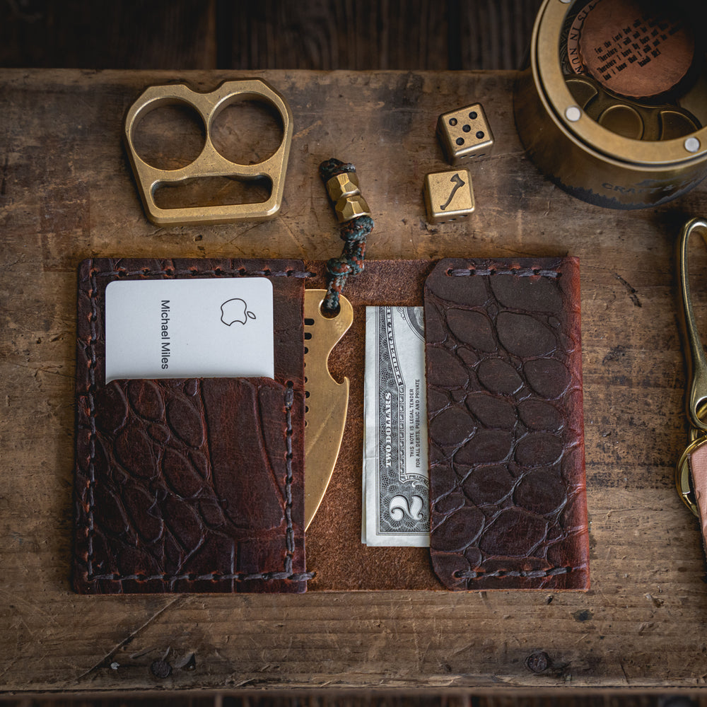 
                  
                    Harvest Gator Limited Run Handmade Leather Card Wallet Craft and Lore
                  
                