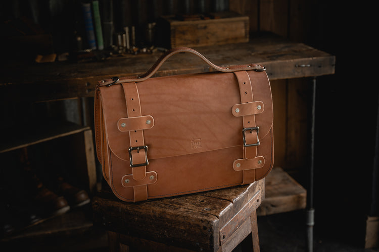 Inlander Briefcase, Quality USA Handmade Sturdy Leather Briefcase ...