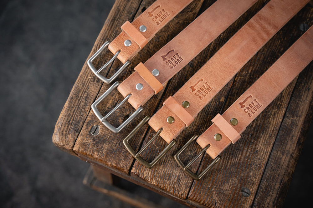 Full Grain Leather Belt Loops and Keepers - Many Sizes, Colours
