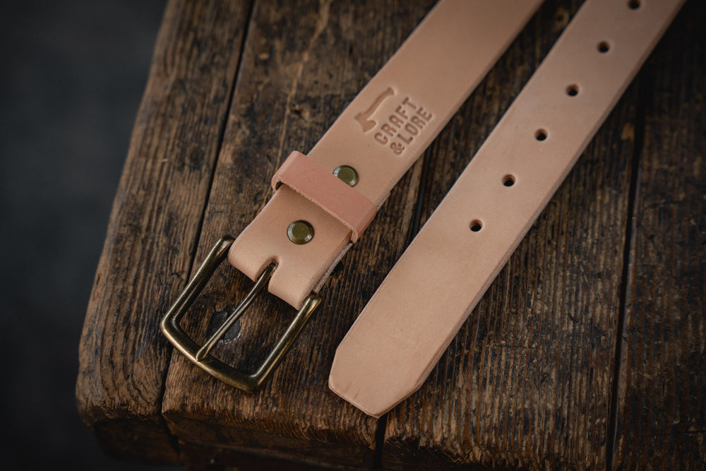 Natural Vegetable Tanned Leather Belt Blanks - 38mm – Crafts By