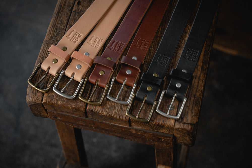 thick black full grain leather belt handnmade durable work belts