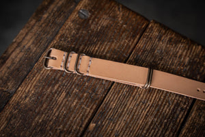 
            
                Load image into Gallery viewer, NATO Leather Watch Strap Natural
            
        