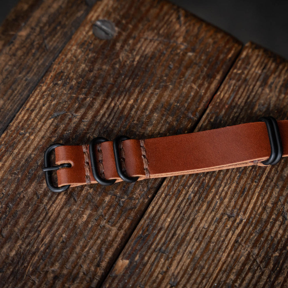 
                  
                    Handmade Leather NATO Watch Strap USA quality buttero vegetable tanned
                  
                