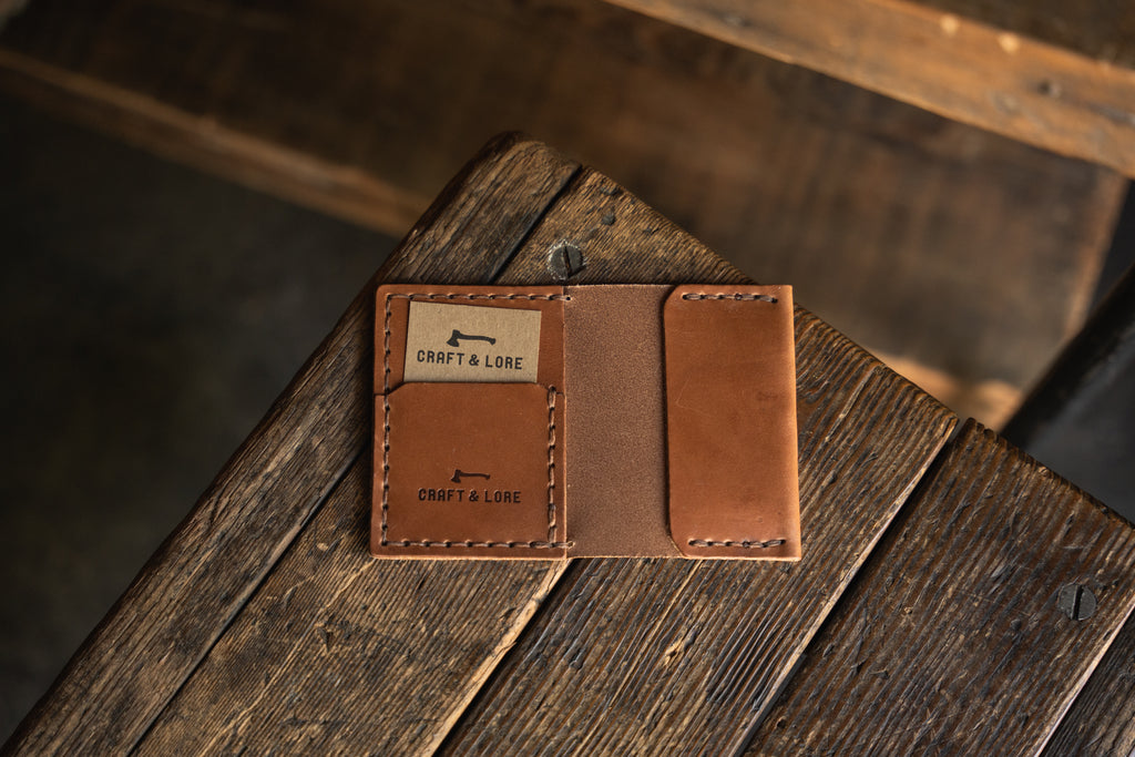 Chisago Bifold, leather wallet, Horween leather, handmade, hand sewn, on sale card holder