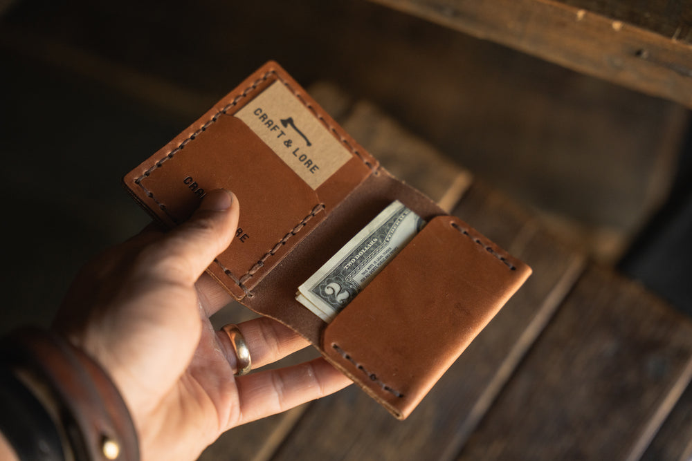 Insider Wallet Handmade Leather Horween Chromexcel Dublin Quality Cash Card Minimal Compact Durable Heirloom Vegtan Patina