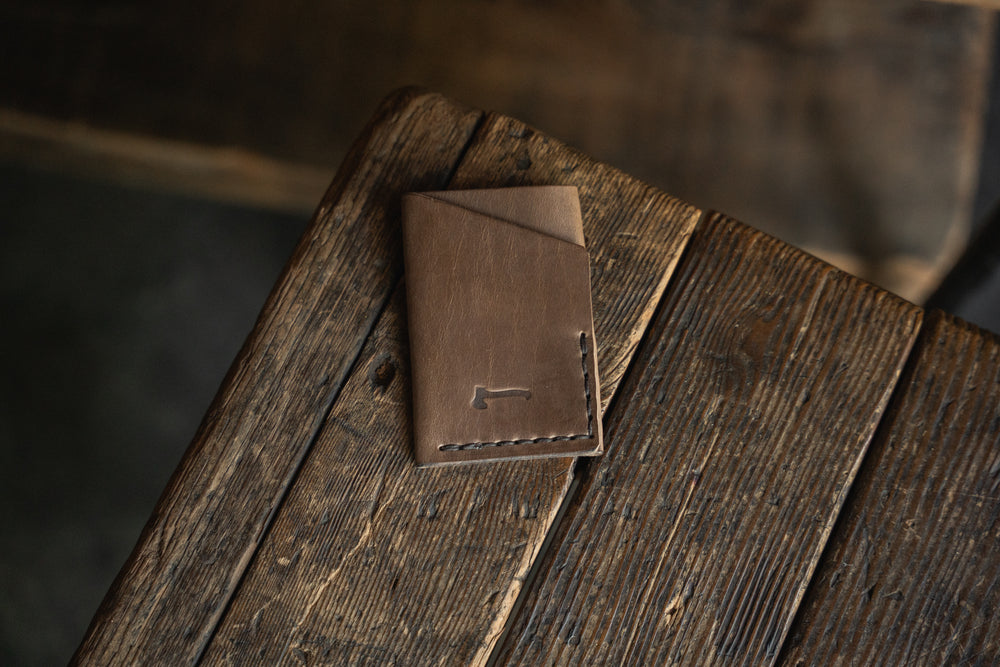 Twobit Wallet handmade minimal leather card usa made horween chromexcel everyday carry patina durable rugged quality