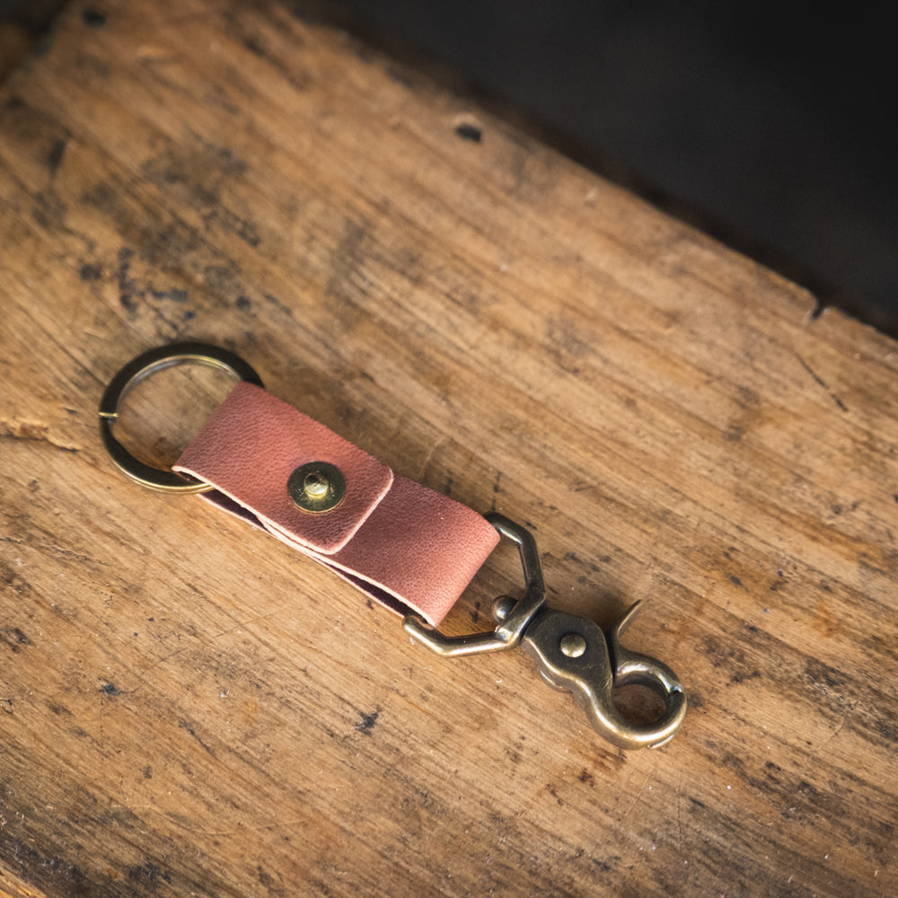 
                  
                    Horween Shell Cordovan keychain brass hardware handmade solid brass quality durable pnw usa craft and lore
                  
                
