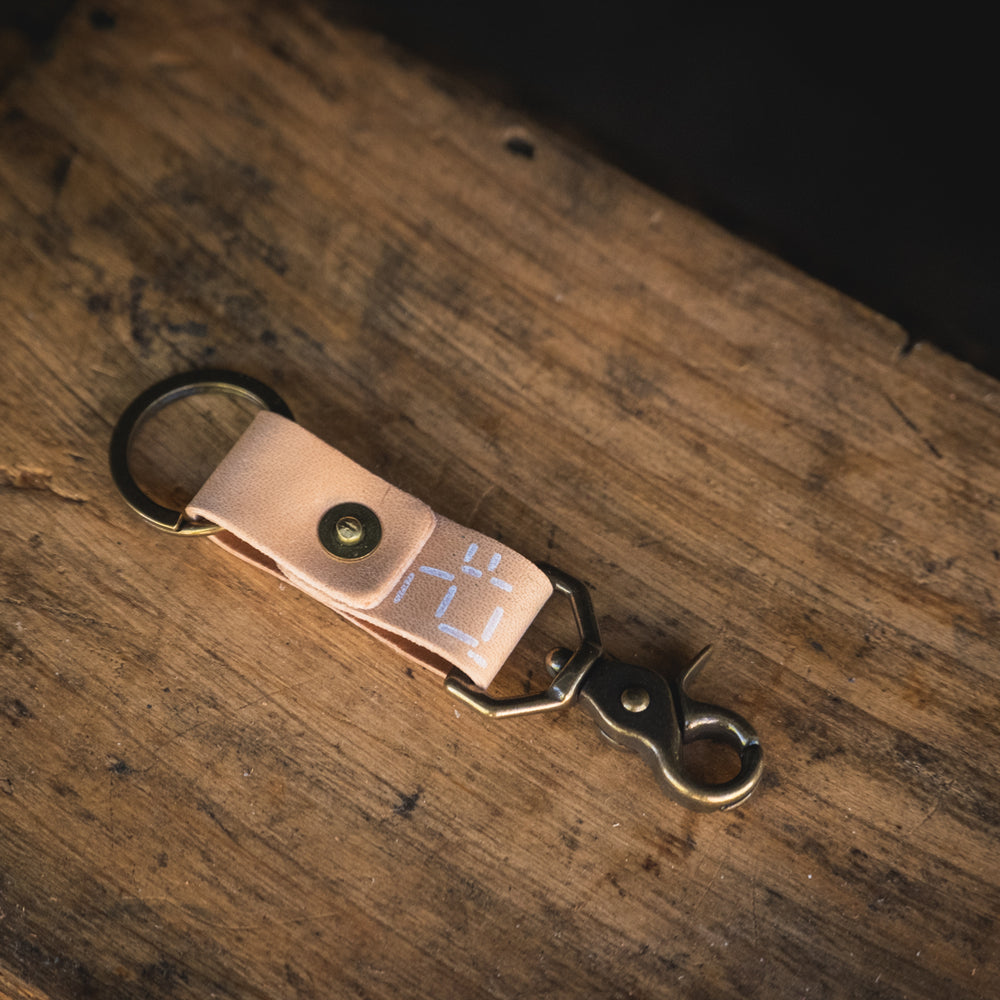 
                  
                    Horween Shell Cordovan keychain brass hardware handmade solid brass quality durable pnw usa craft and lore
                  
                