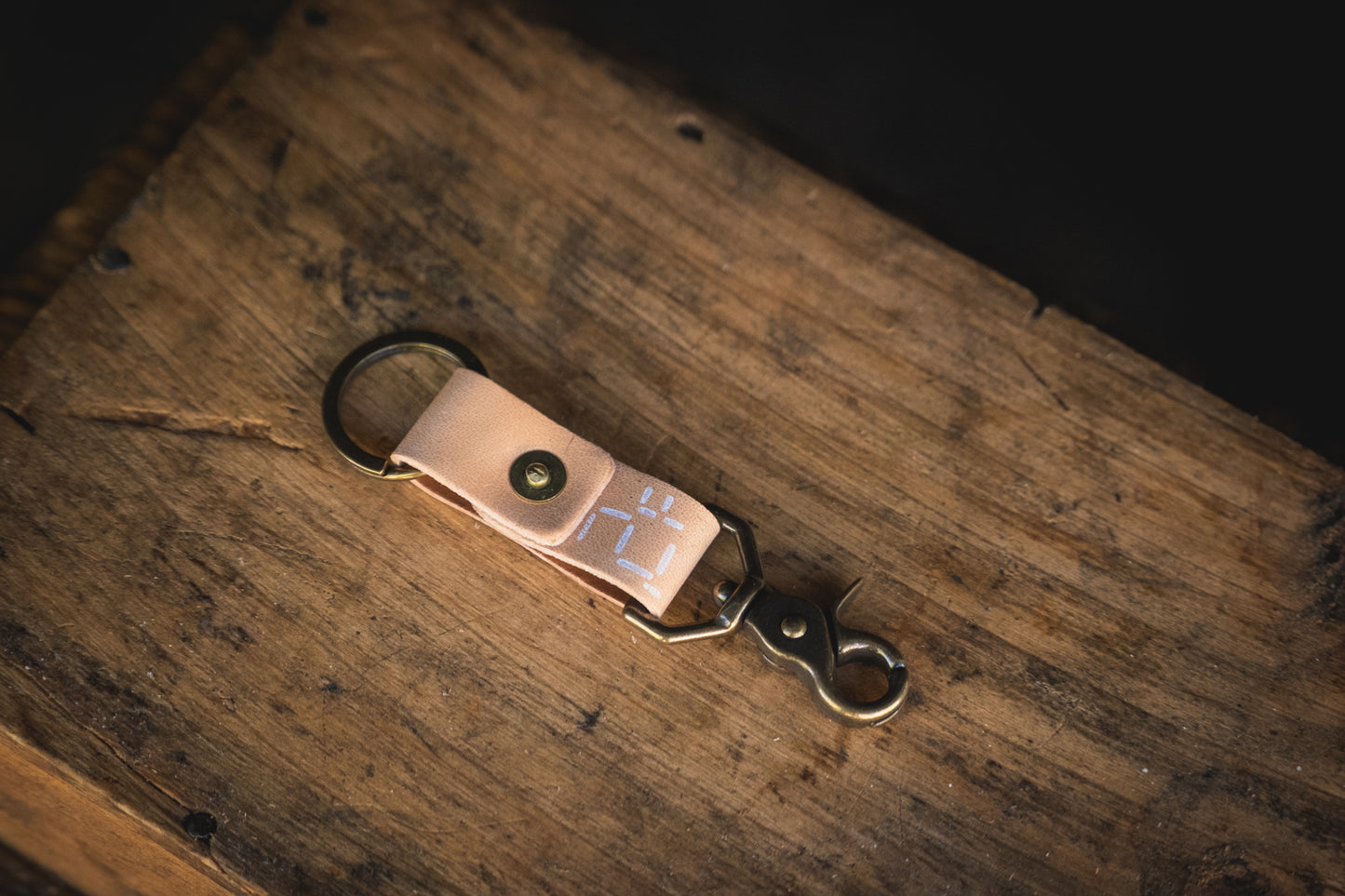 Horween Shell Cordovan keychain brass hardware handmade solid brass quality durable pnw usa craft and lore