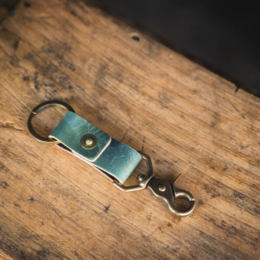 
                  
                    Horween Shell Cordovan keychain brass hardware handmade solid brass quality durable pnw usa craft and lore
                  
                